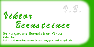 viktor bernsteiner business card